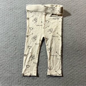 Kate Quinn Bamboo Collection Taurus Novelty Print Cream Pants 6-12 Months GUC